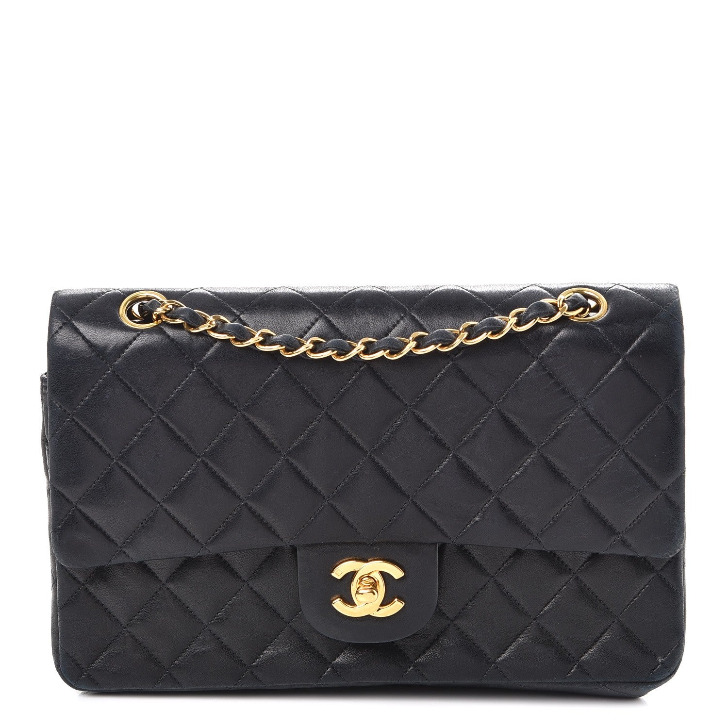 Chanel Lambskin Quilted Medium Double Flap Black 1 of 16