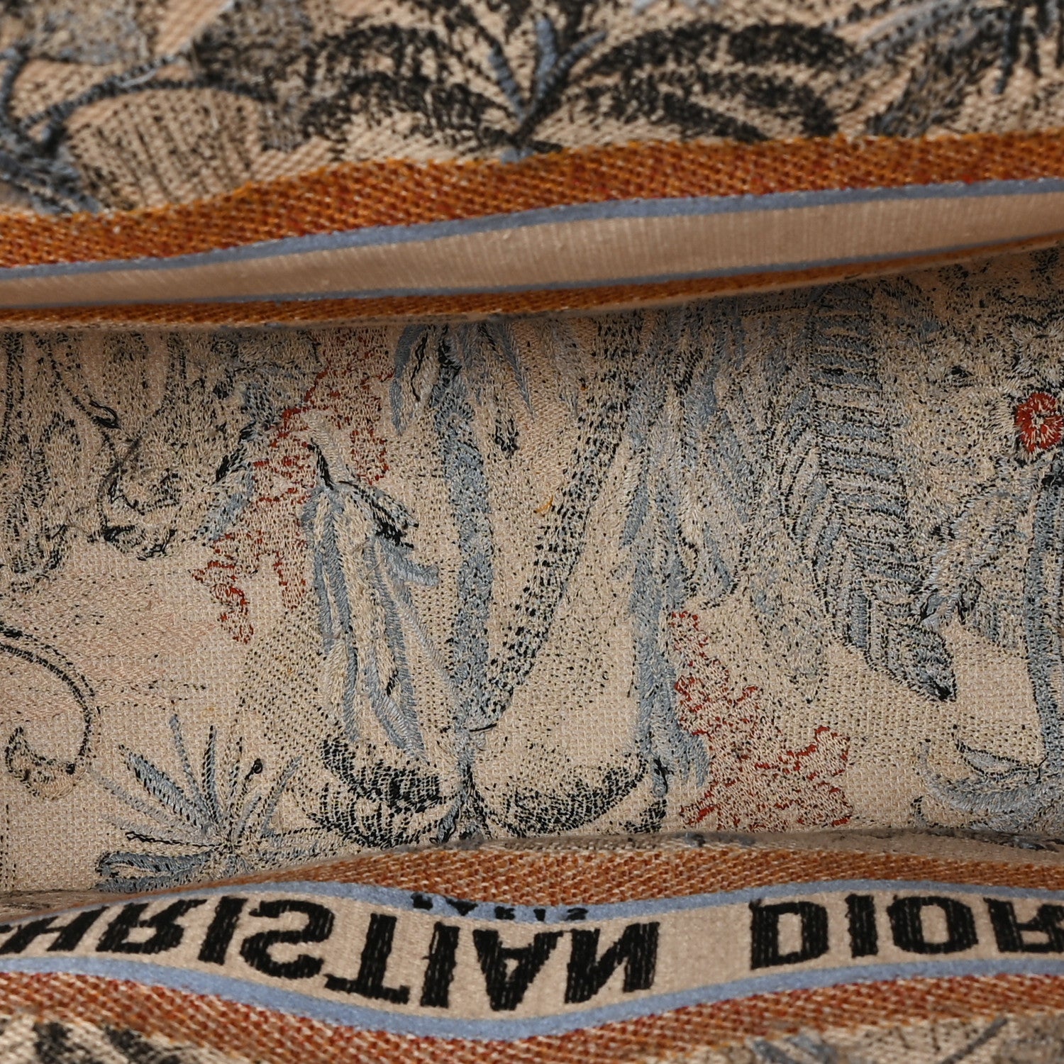 Christian Dior Canvas Embroidered Toile De Jouy Tropicalia Large