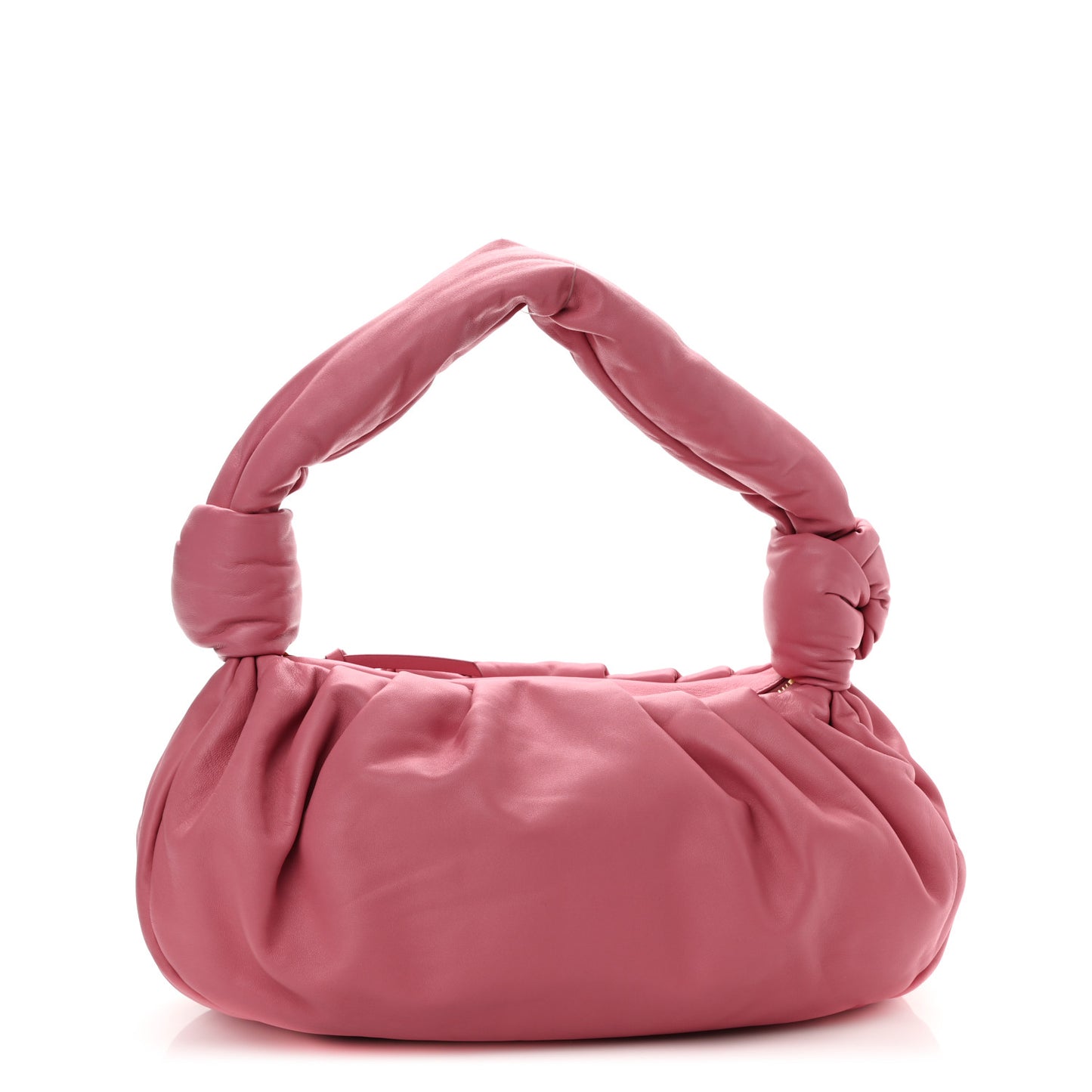 Nappa Knot Top Handle Shoulder Bag Begonia