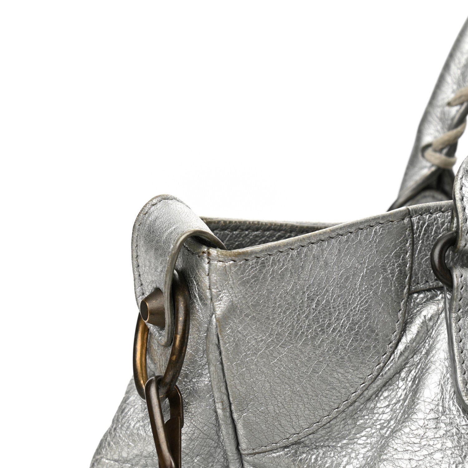 Balenciaga Metallic Agneau Classic Hardware Velo Gris Aluminum 11 of 11
