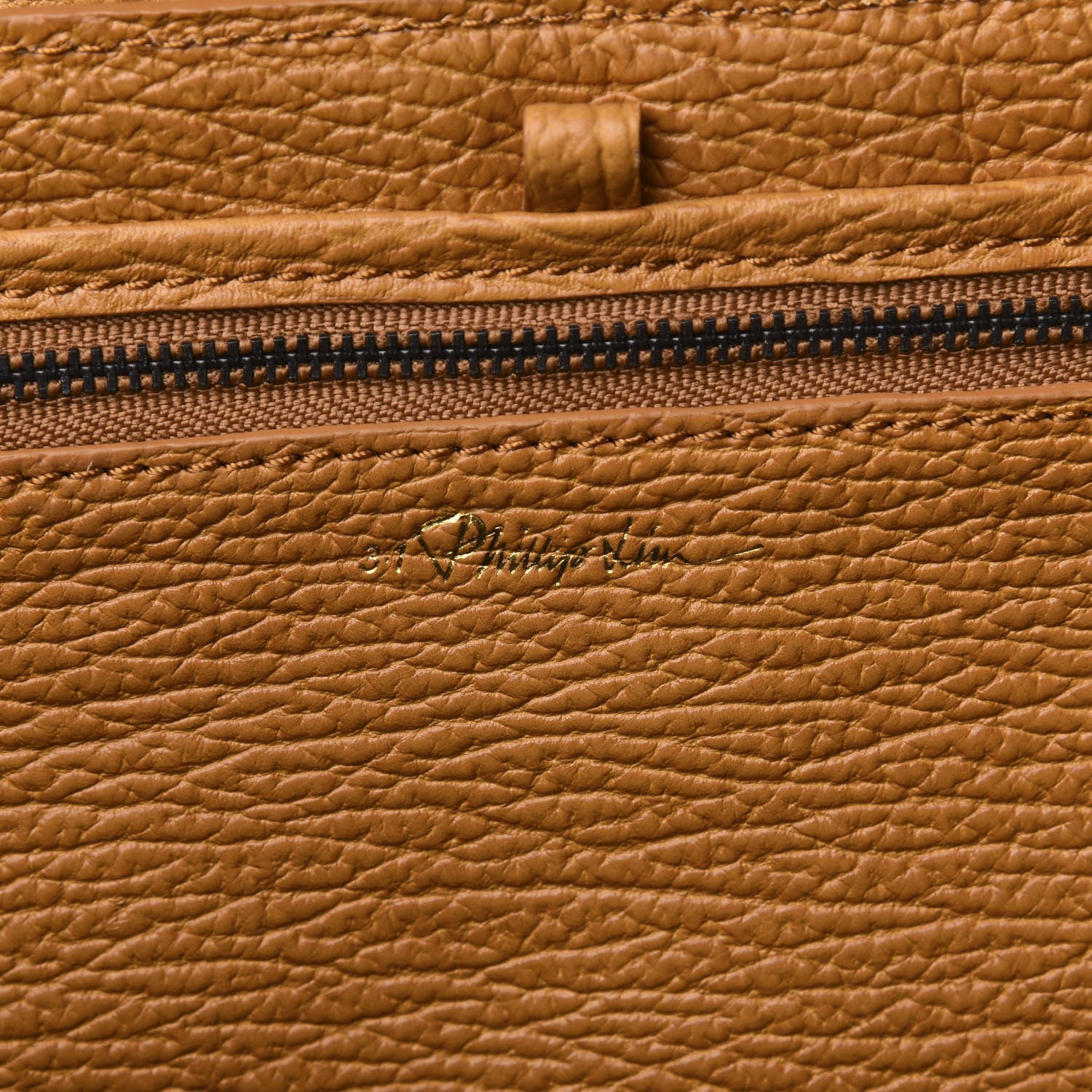 3.1 Phillip Lim 3.1 Textured Calfskin Large Pashli Satchel Amber 6 of 10