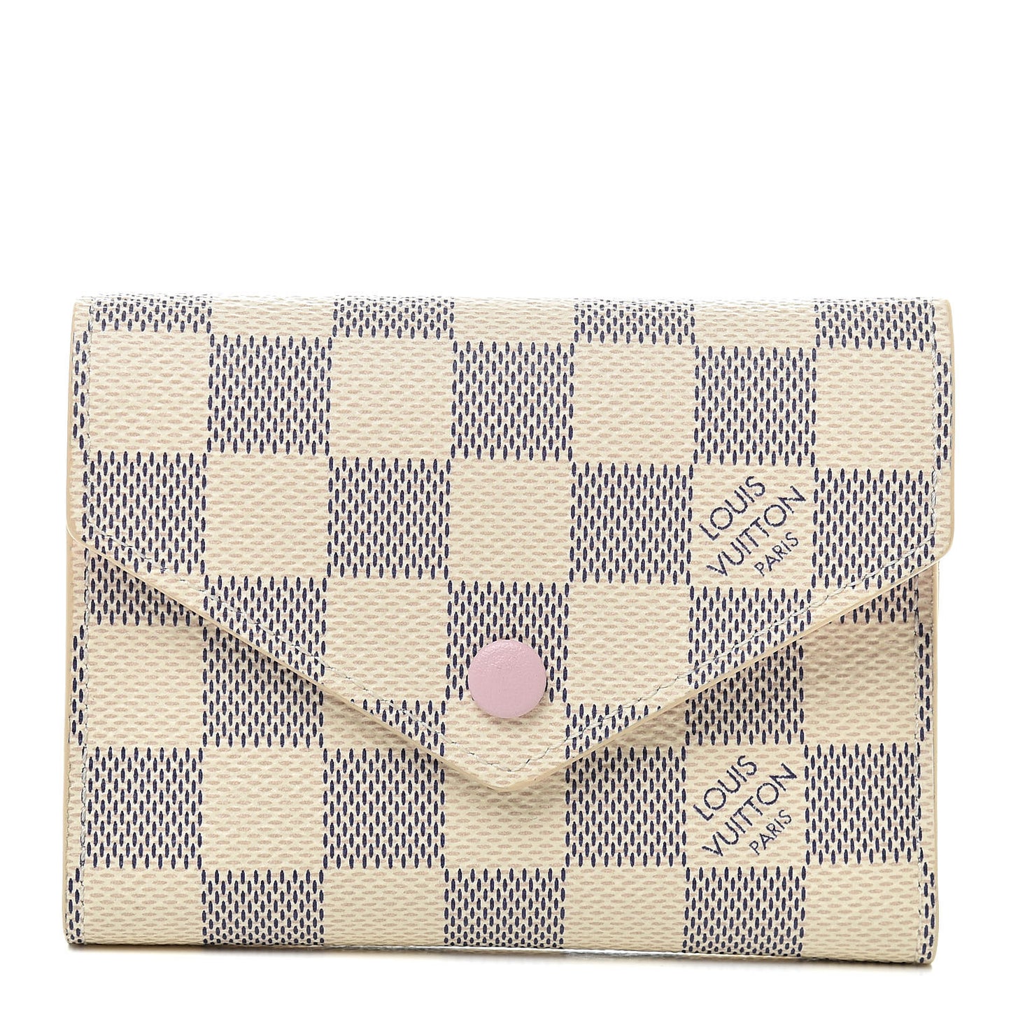 Damier Azur Victorine Wallet Rose Ballerine
