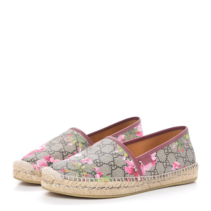 Gucci GG Supreme Monogram Blooms Espadrilles 42 Beige Multicolor Dry Rose 3 of 9