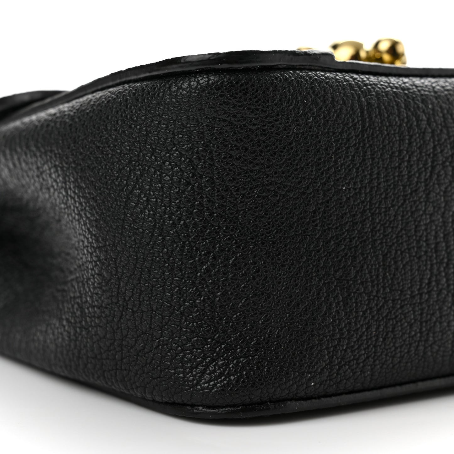 Goatskin Small Elsie Shoulder Bag Black