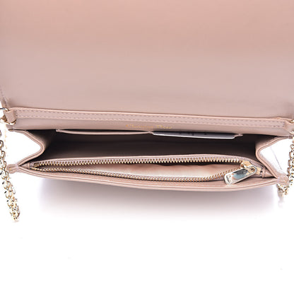 Christian Dior Lambskin Cannage Lady Dior Chain Wallet Dark Beige 5 of 11