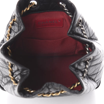 Chanel Aged Calfskin Quilted Small Gabrielle Backpack Black 4 of 9