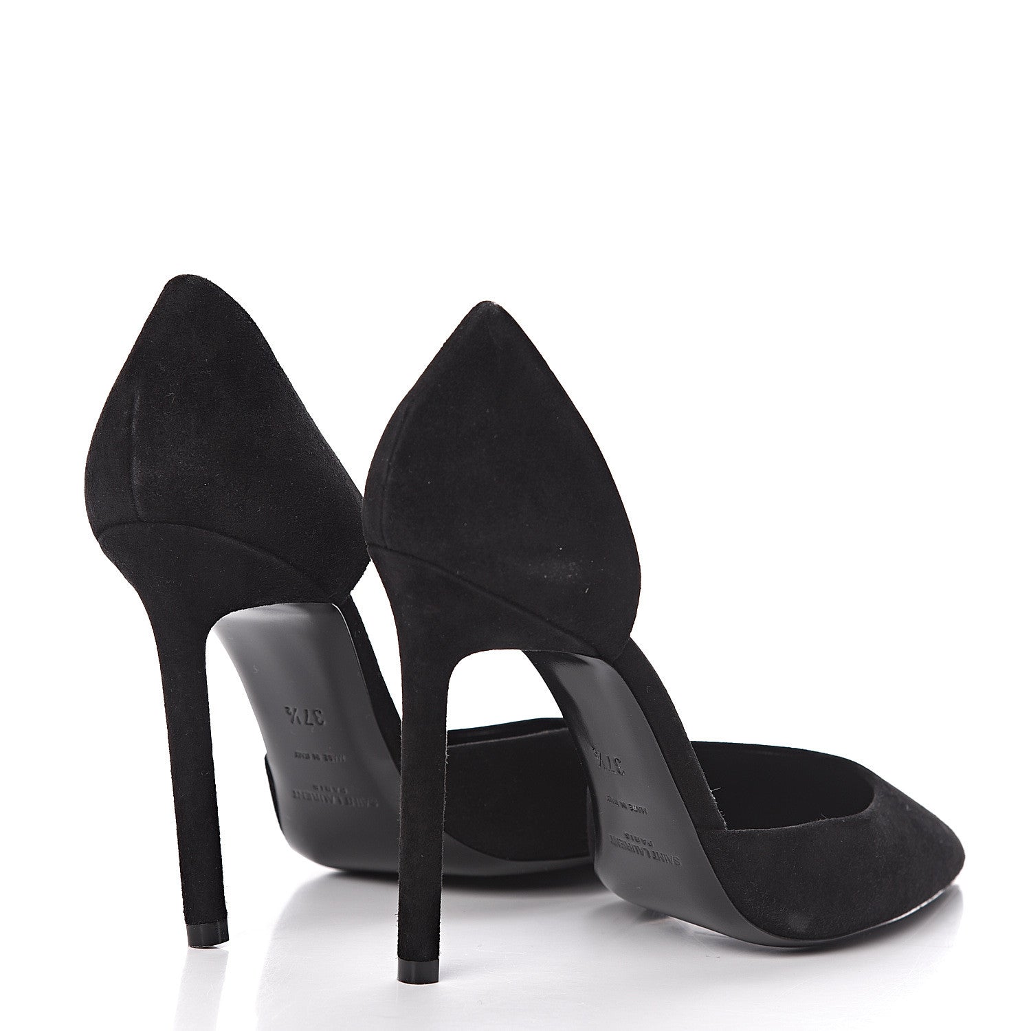 Saint Laurent Velvet Anja Pumps 37.5 Black 4 of 11