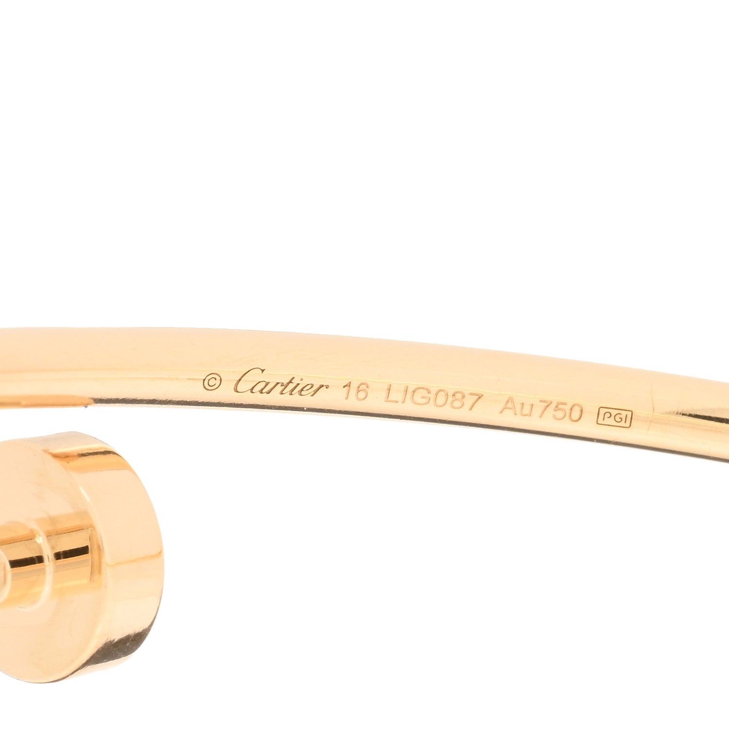 Cartier 18K Yellow Gold Small Juste Un Clou Bracelet 16 3 of 3