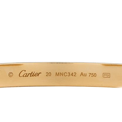 Cartier 18K Yellow Gold LOVE Cuff Bracelet 20 5 of 5