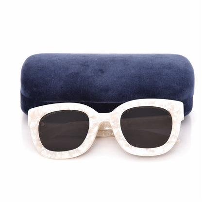Gucci Round Frame Star Sunglasses GG0208S White 7 of 7