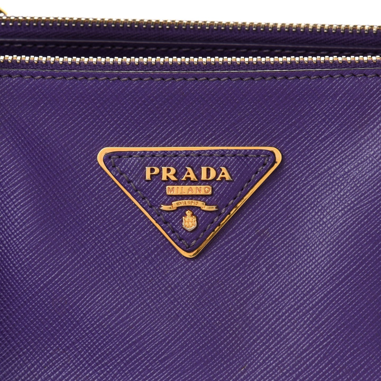 Saffiano Medium Galleria Double Zip Tote Viola
