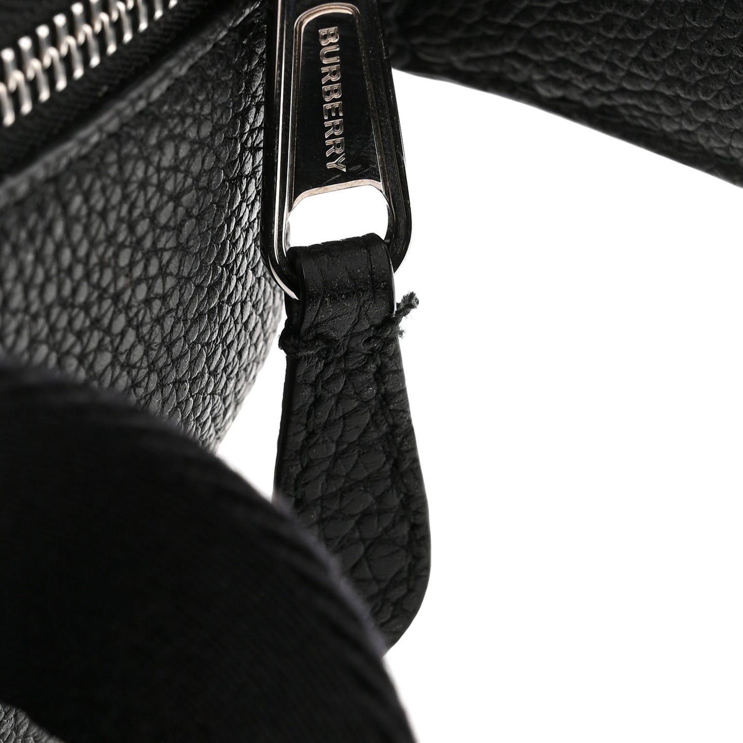 Grainy Calfskin Logo Graphic Sonny Bum Bag Black