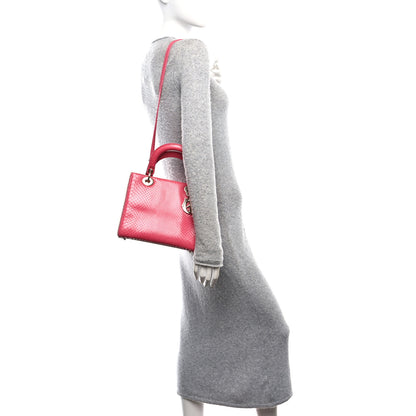 Christian Dior Snakeskin Medium Lady Dior Pink 2 of 10