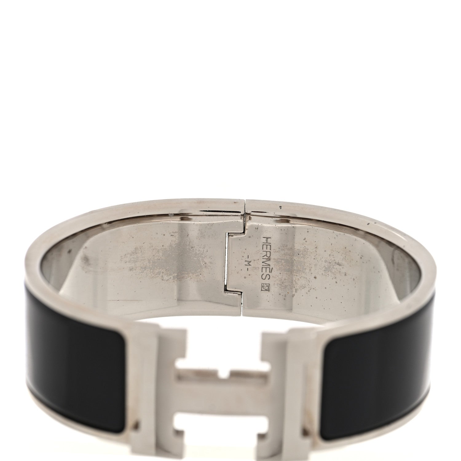 Hermes Enamel Wide Clic Clac H Bracelet GM Black 4 of 4