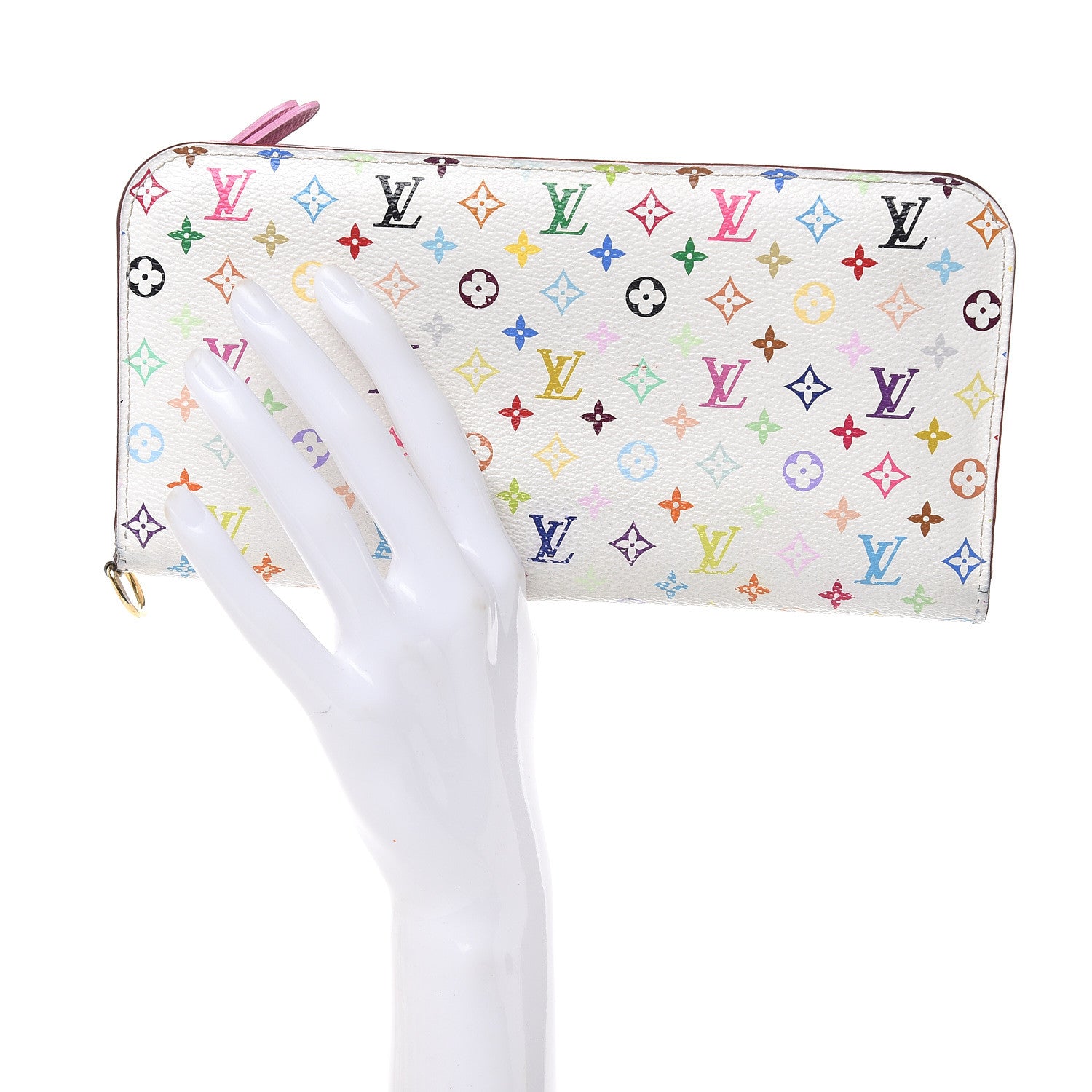 Louis Vuitton Monogram Multicolor Insolite Wallet White Litchi 2 of 15