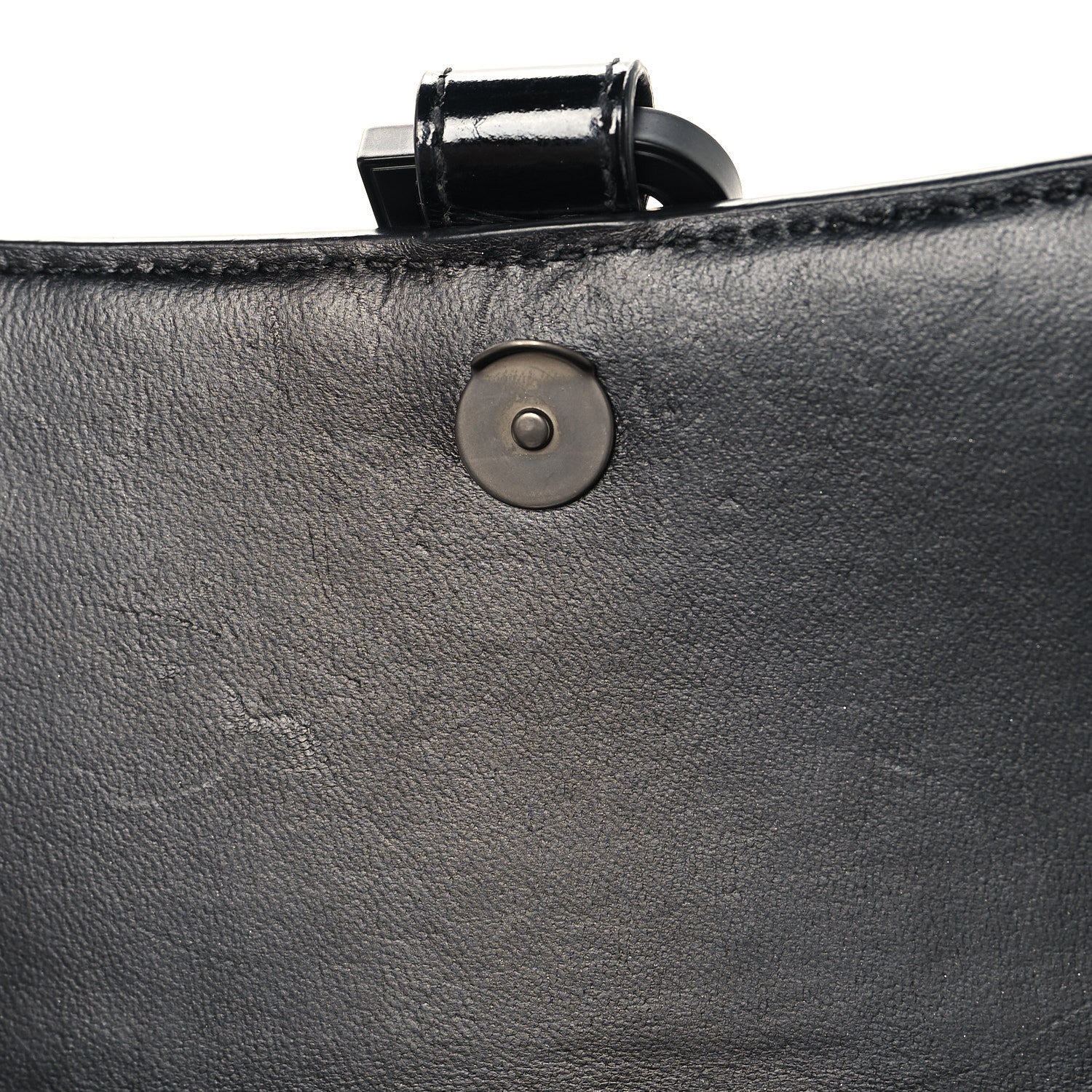 Balenciaga Shiny Calfskin Monochrome Crocodile Embossed Small Hourglass Top Handle Bag Black 11 of 11