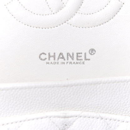 Chanel Caviar Quilted Medium Double Flap White 6 of 10