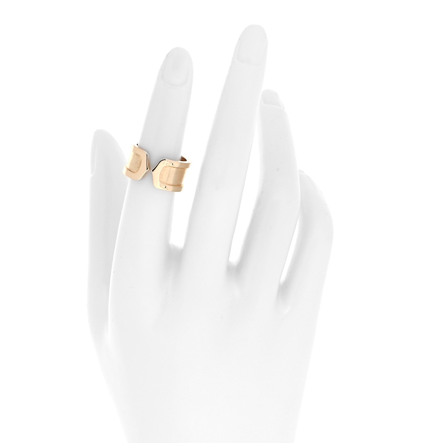 Cartier 18K Yellow Gold 10mm Logo De Cartier Ring 51 5.75 2 of 4