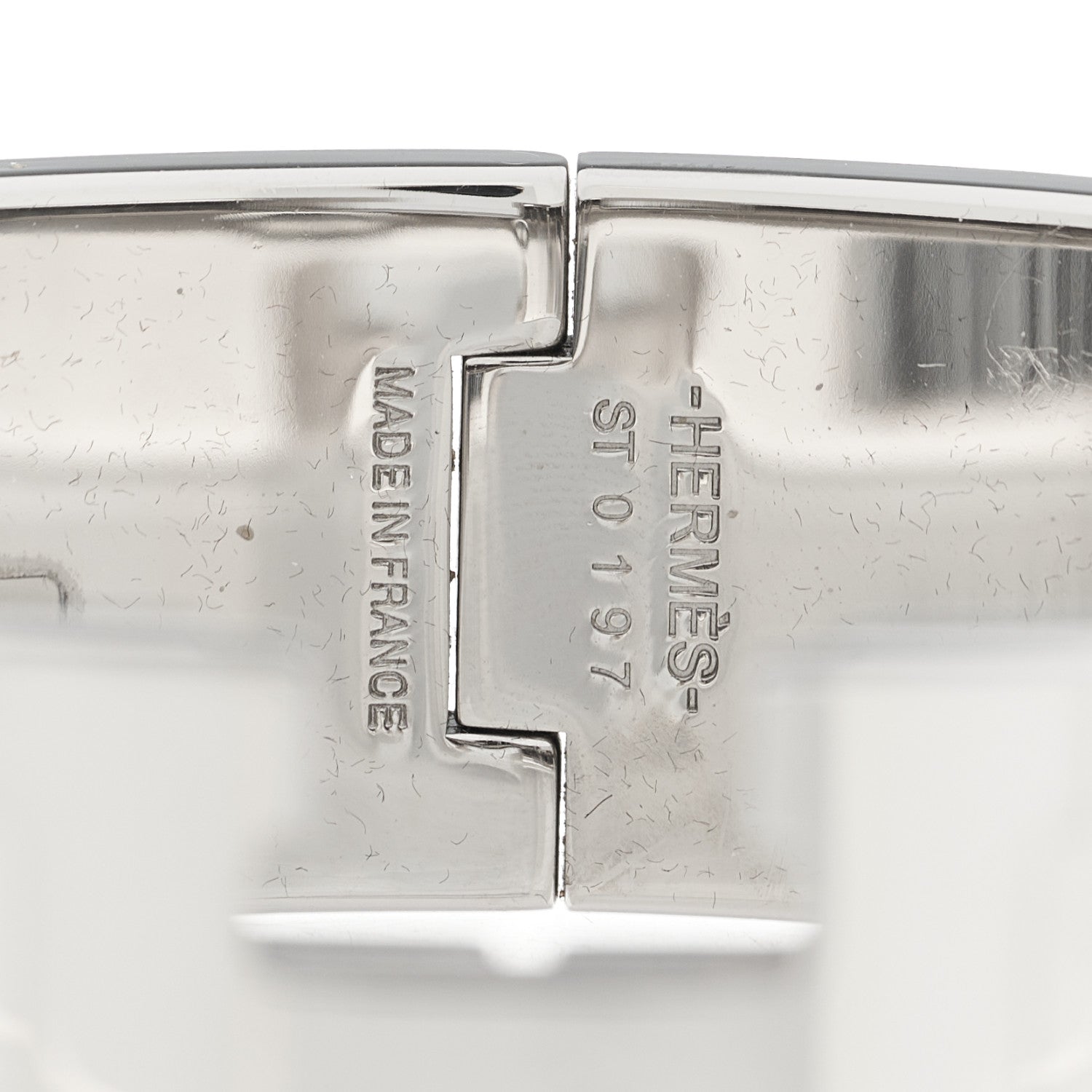 Hermes Enamel Wide Clic Clac H Bracelet GM Black 3 of 4