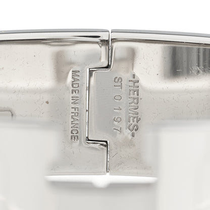 Hermes Enamel Wide Clic Clac H Bracelet GM Black 3 of 4