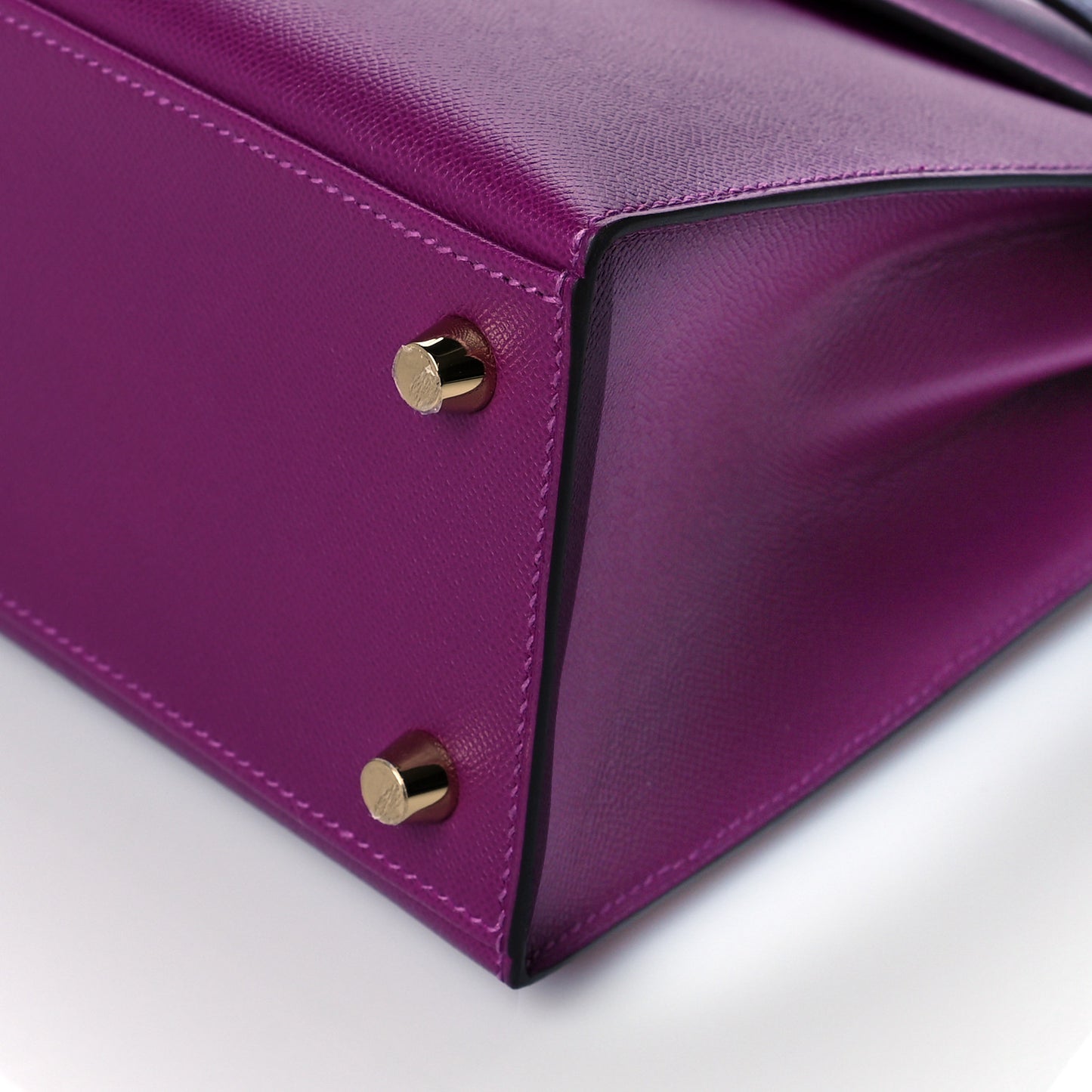 Madame Calfskin Shiny Niloticus Crocodile Kelly Sellier Touch 25 Anemone Amethyst