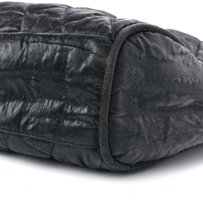 Chanel Crinkled Coated Canvas Le Marais Hobo Black 10 of 13