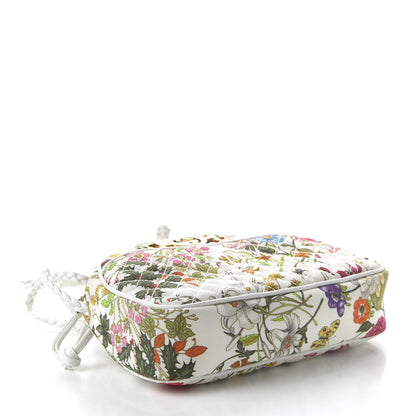 Gucci Canvas Flora Floral Trapuntata Small Zumi Dome Shoulder Bag White 7 of 21