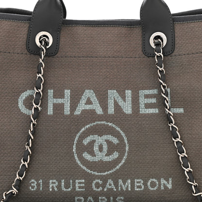 Chanel Mixed Fibers Small Deauville Tote Grey 9 of 11