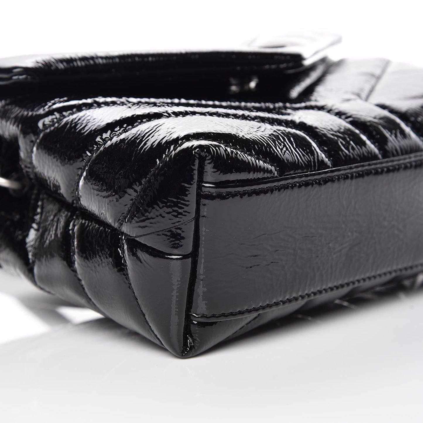 Patent Y Quilted Monogram Toy Loulou Crossbody Bag Black