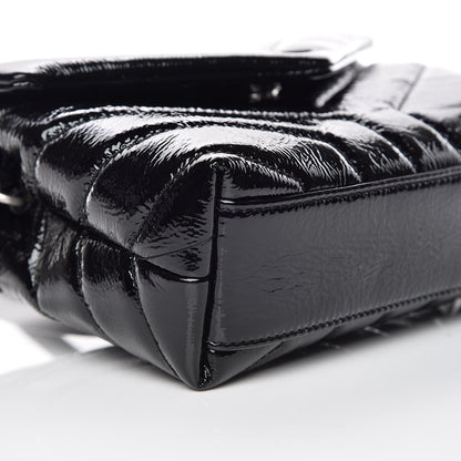 Saint Laurent Patent Y Quilted Monogram Toy Loulou Crossbody Bag Black 7 of 9