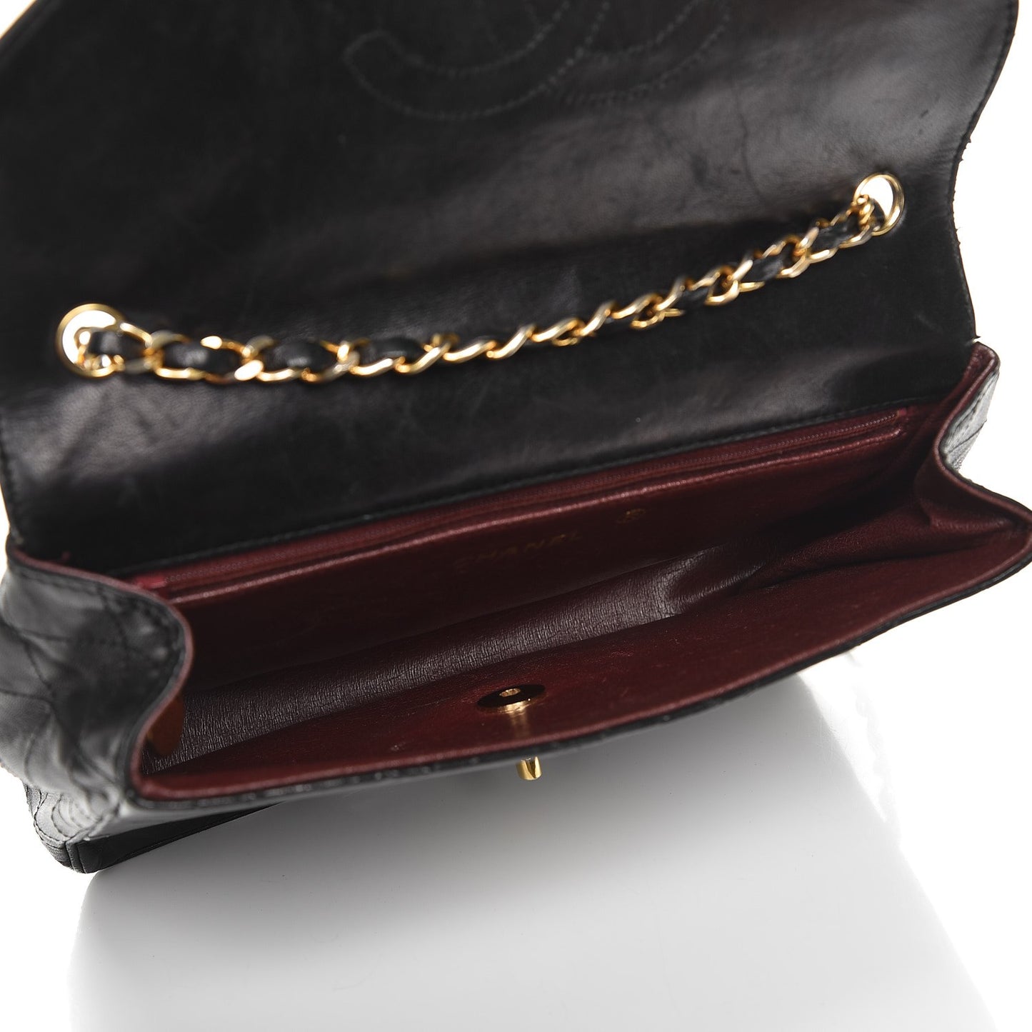 Lambskin Quilted Small Single Flap Black
