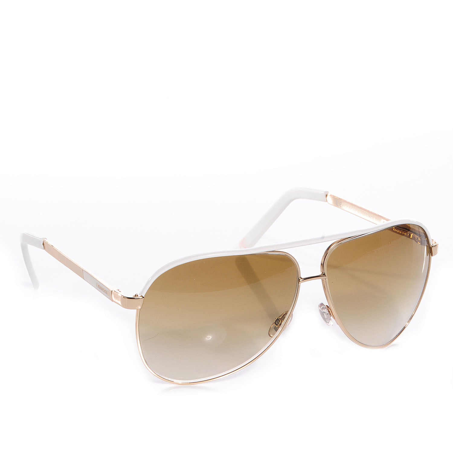 Gucci Aviator Sunglasses 1827/S White Gold 3 of 5