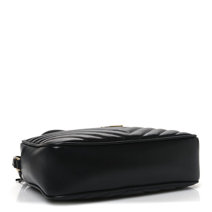 Saint Laurent Calfskin Matelasse Monogram Lou Camera Bag Black 4 of 12