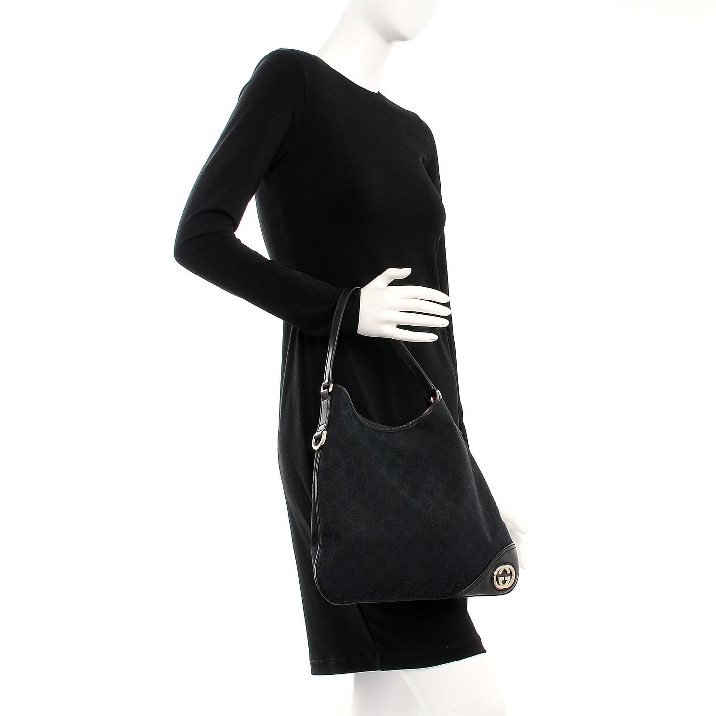 Monogram Medium New Britt Hobo Black