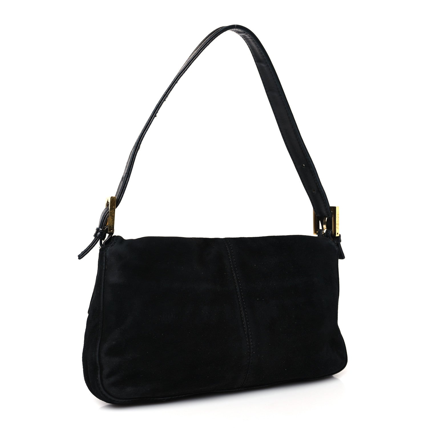 Fendi Suede Calfskin Baguette Black 3 of 10
