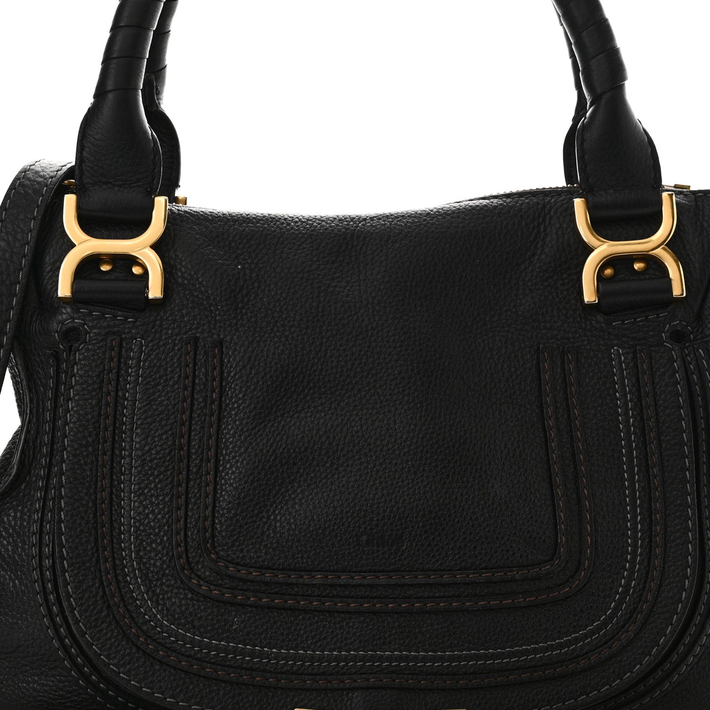 Calfskin Medium Marcie Satchel Black