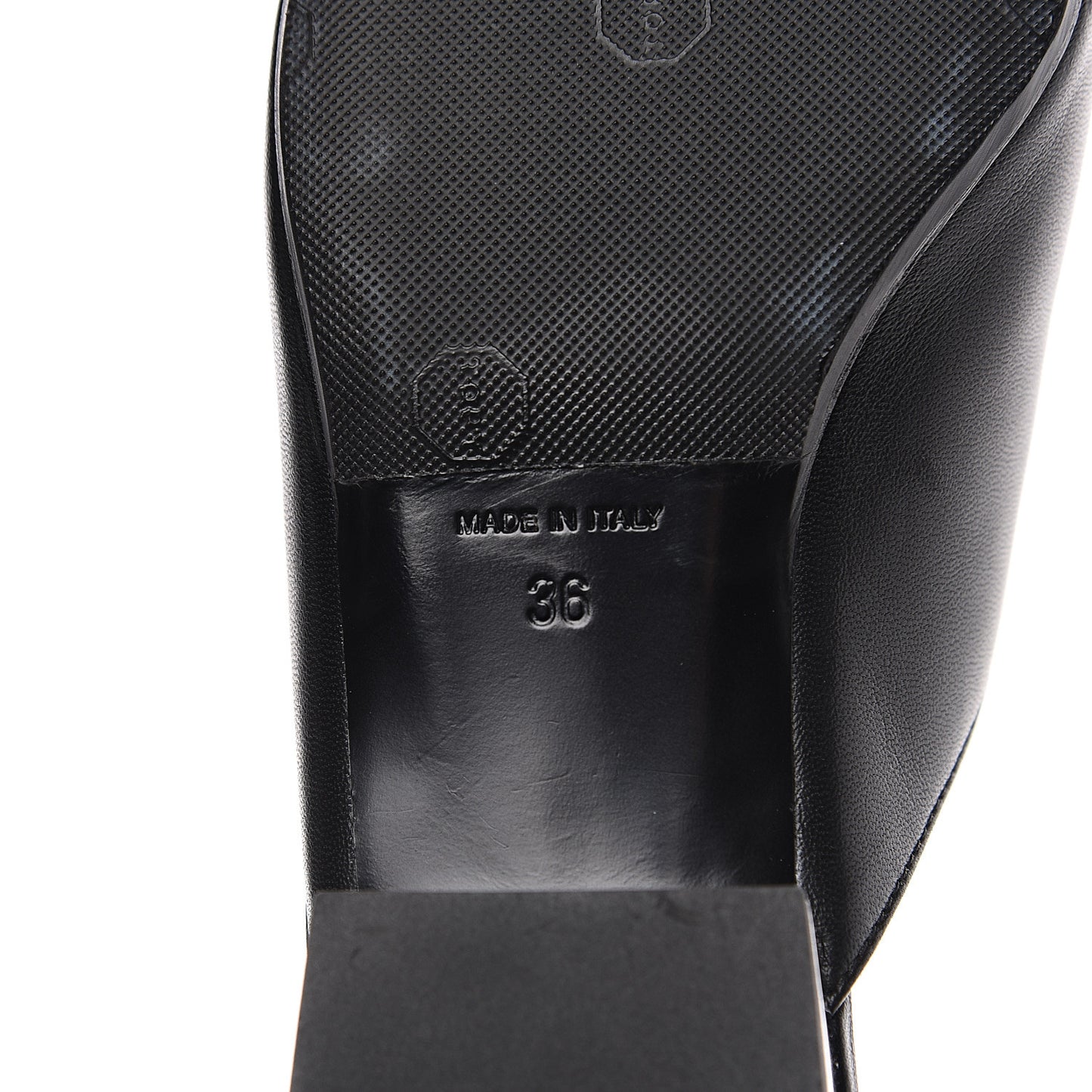 Lambskin Grosgrain Cap Toe CC Mules 36 Black
