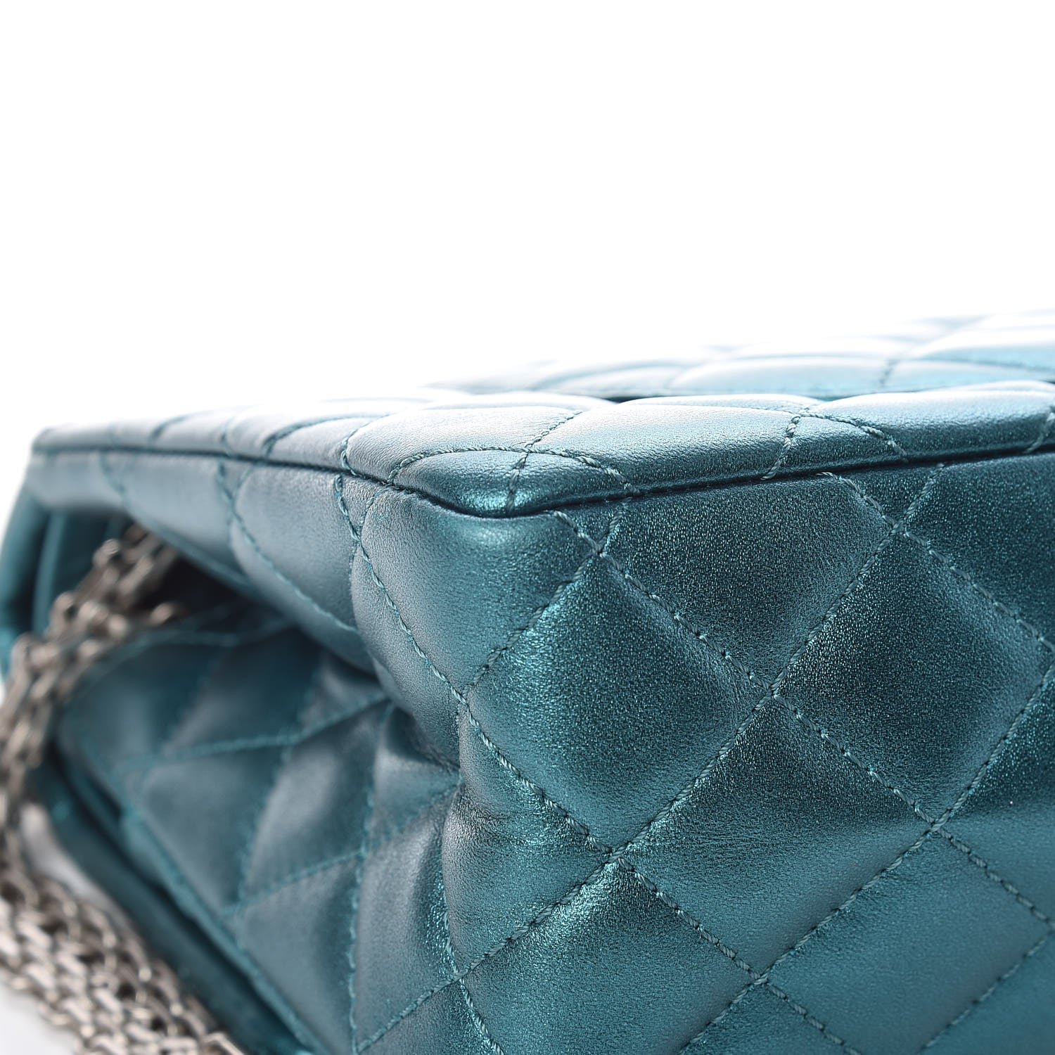 Chanel Metallic Calfskin Quilted 2.55 Reissue 226 Flap Turquoise 10 of 12