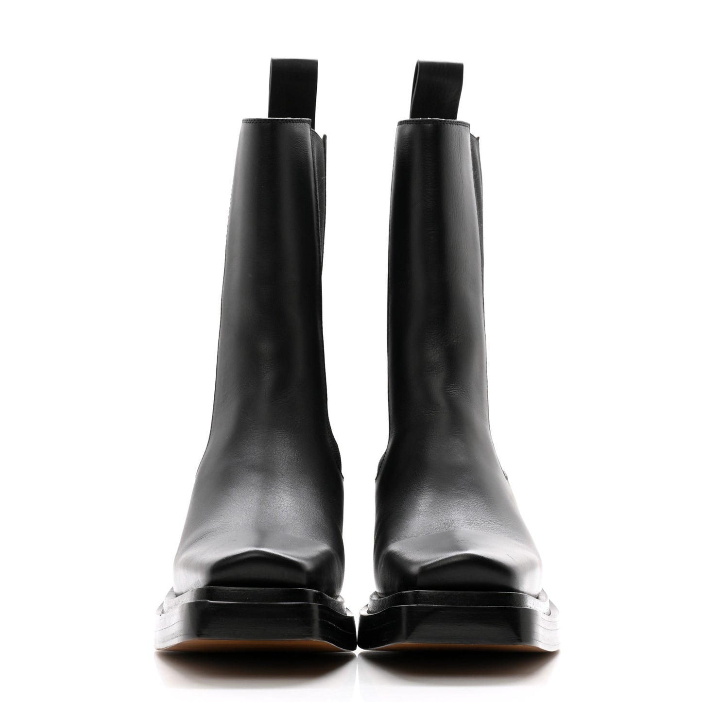 Calfskin Lean Mid-Calf Boots 37.5 Black