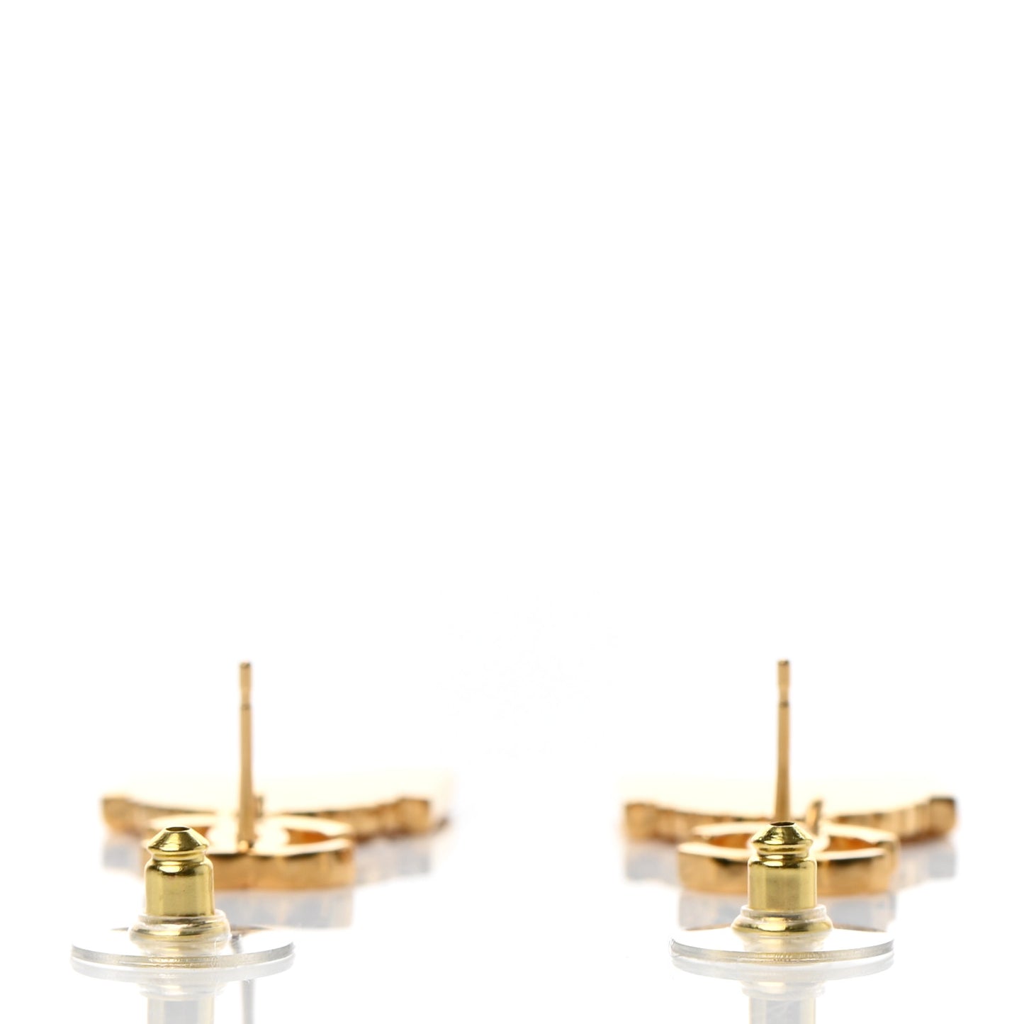 Metal CC Rue Cambon Drop Earrings Gold
