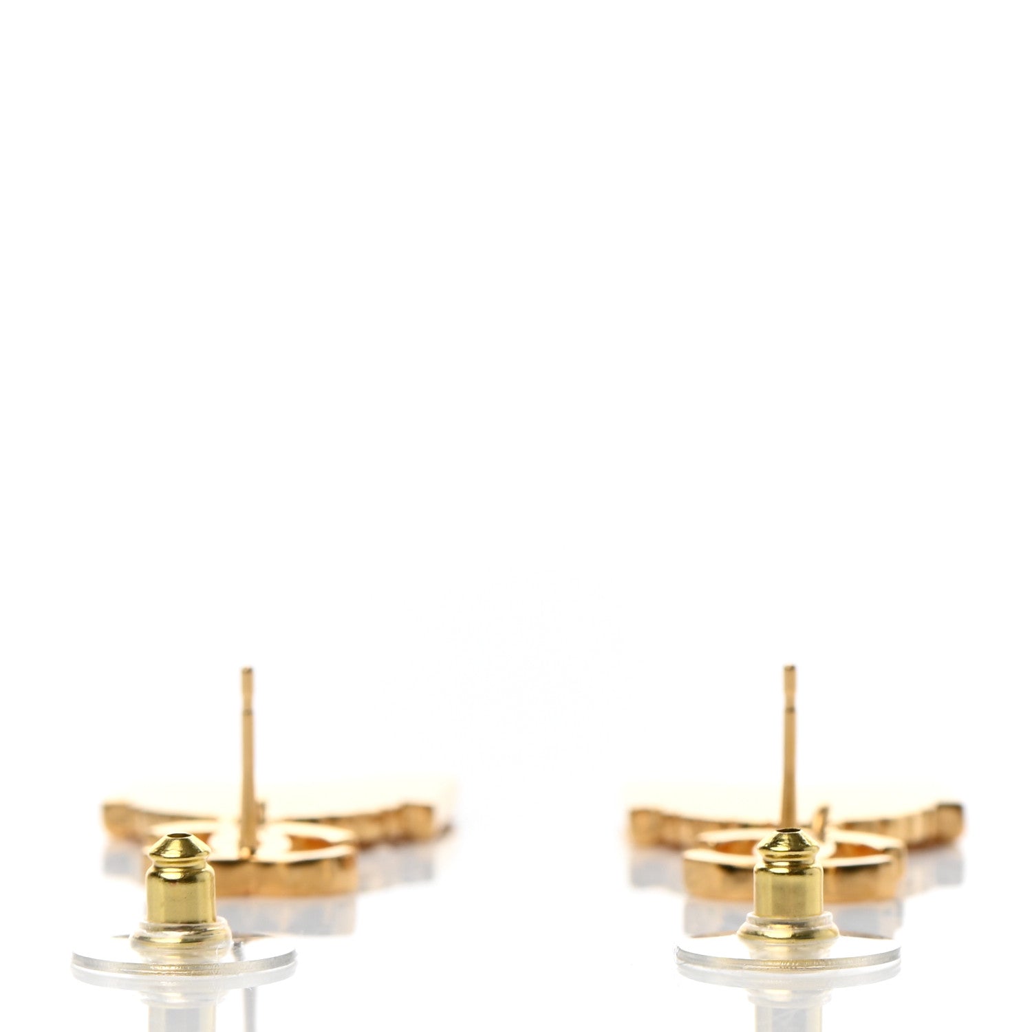 Chanel Metal CC Rue Cambon Drop Earrings Gold 3 of 4