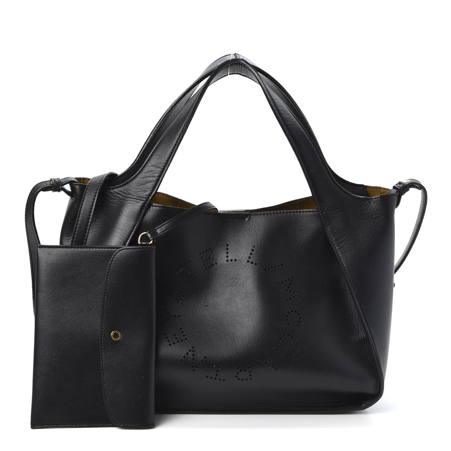 Stella McCartney Eco Alter Nappa Perforated Crossbody Tote Black 1 of 10