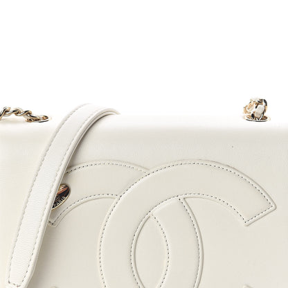 Chanel Lambskin CC Mania Flap Bag White 8 of 10
