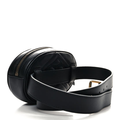 Gucci Calfskin Matelasse GG Marmont Belt Bag 85 34 Black 3 of 11