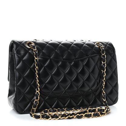 Chanel Lambskin Quilted Medium Double Flap Black 2 of 4
