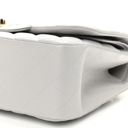Chanel Caviar Quilted Jumbo Double Flap Grey 9 of 10