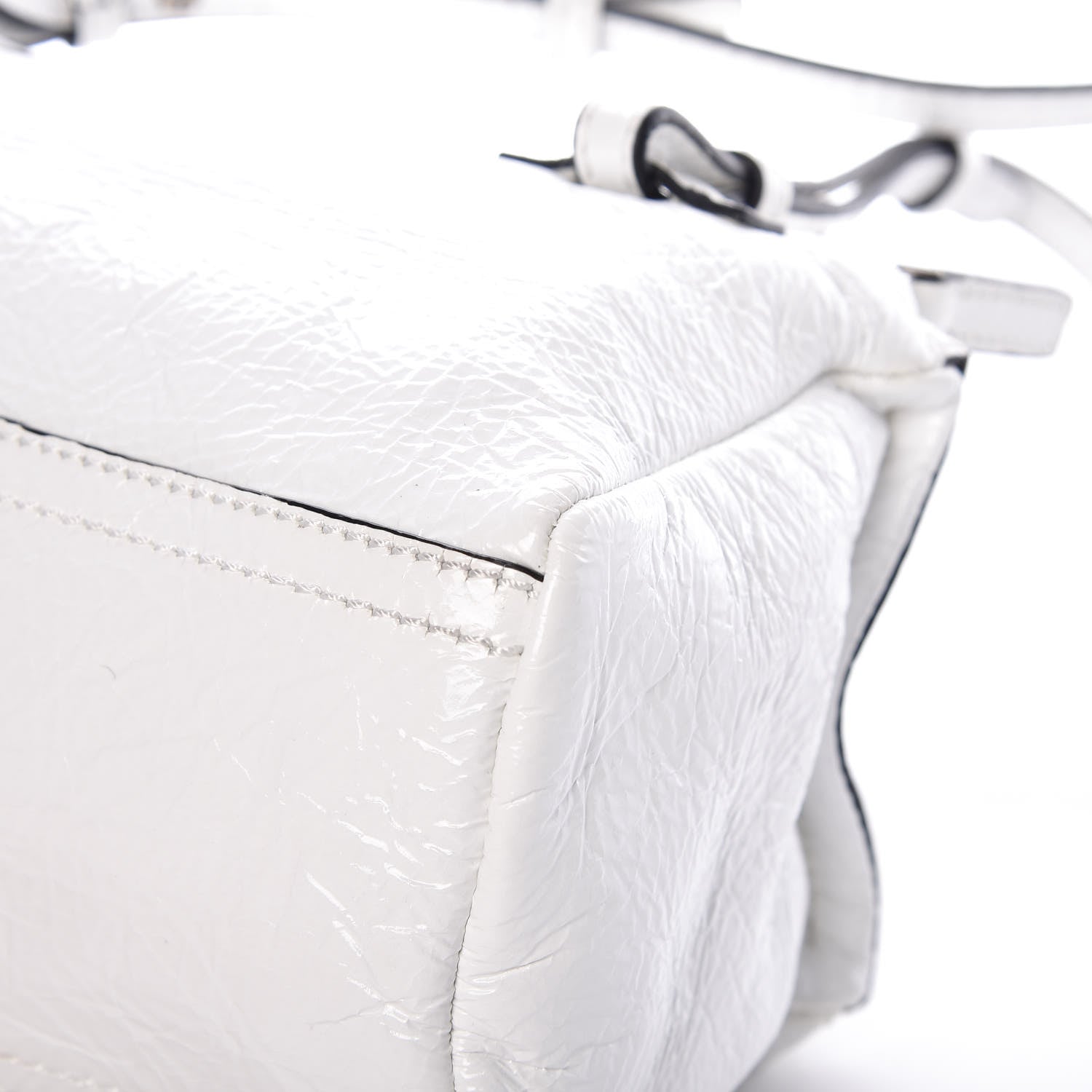Givenchy Crinkled Patent Deerskin Mini Pandora White 11 of 13
