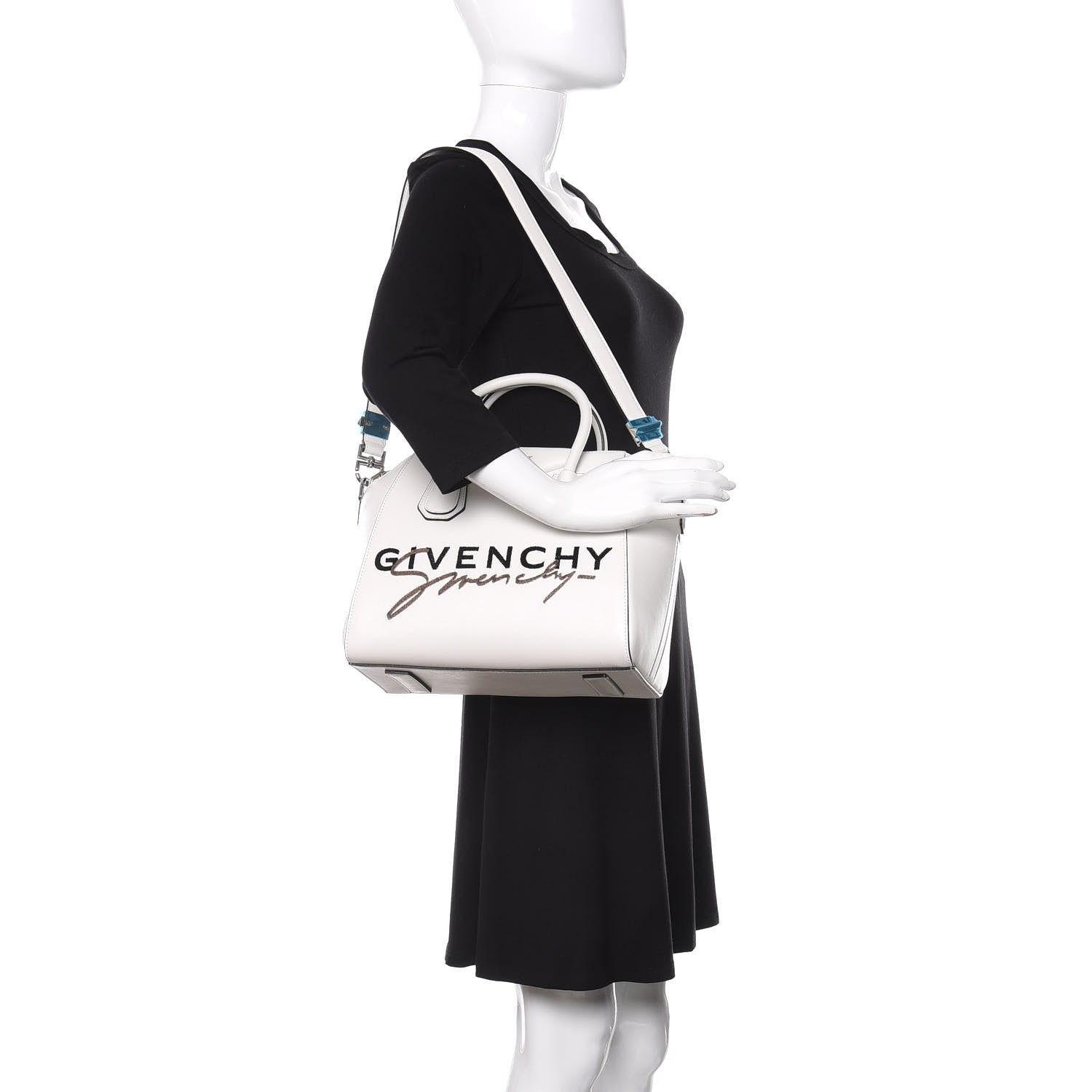 Givenchy Calfskin Signature Logo Small Antigona White 2 of 10