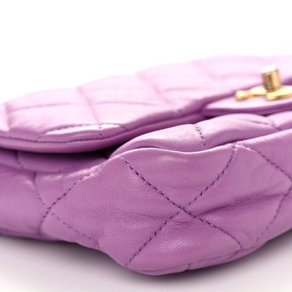 Chanel Lambskin Quilted Small CC Funky Town Flap Purple 9 of 10