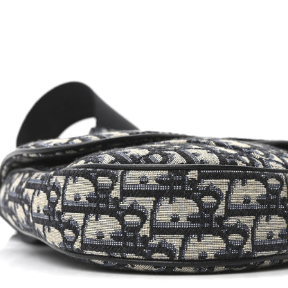 Christian Dior Oblique Mens Saddle Bag Blue 8 of 9